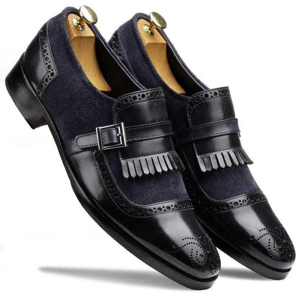 The Marco Dual Textured Kiltie Monkstrap Loafers