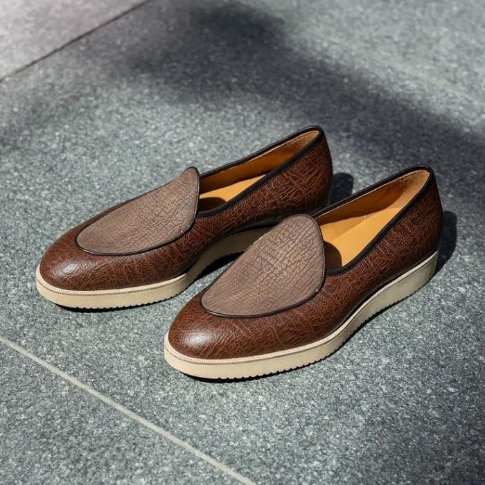 Kudu & Sharkskin Belgian Loafers