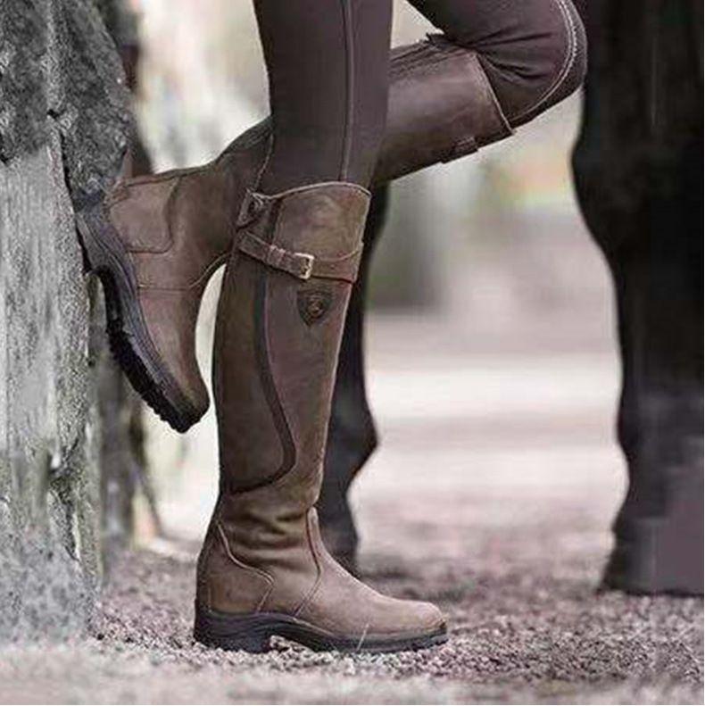 ⏰Last Day Promotion $4 OFF-Women's Waterproof High Riding Leather Boots-(Buy 2 Free Shipping✔️)
