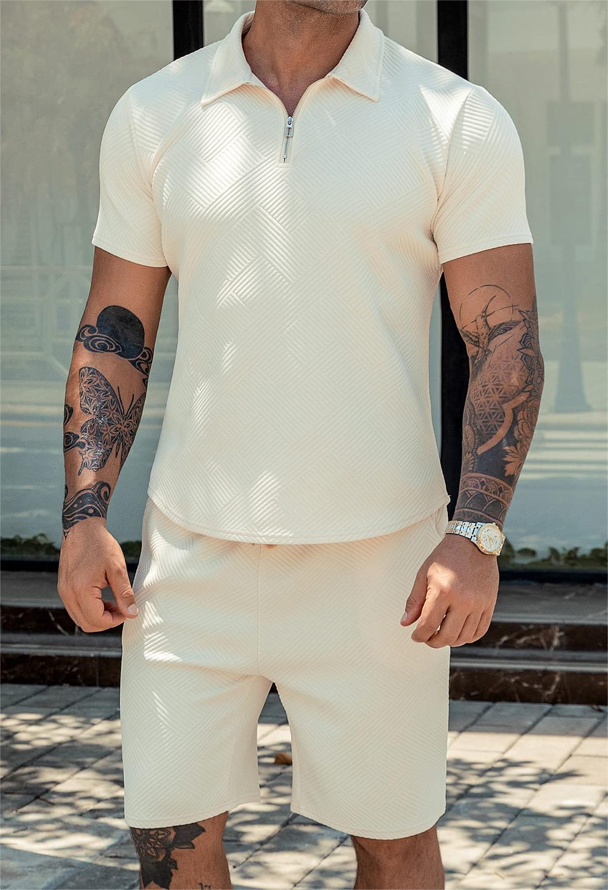 Men's Short Sleeve Polo Athletic Suit