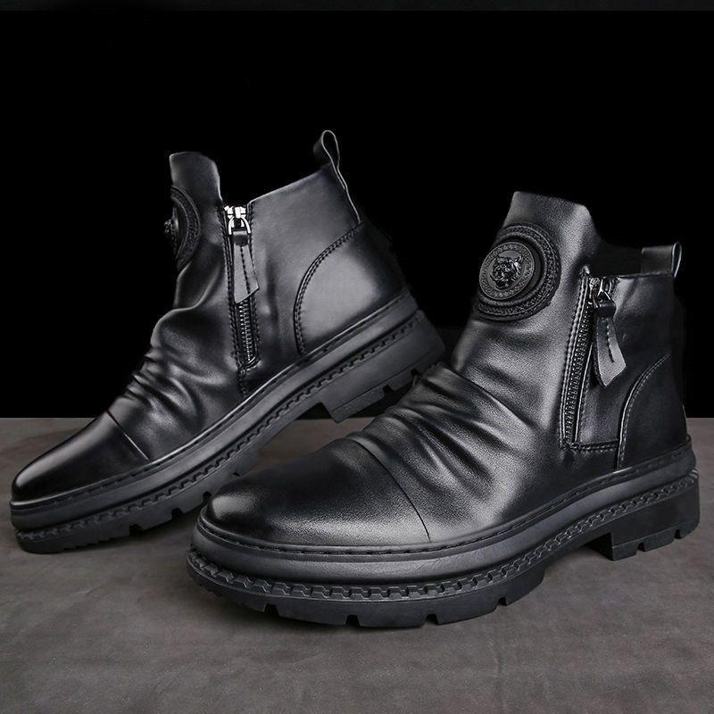 Men's Italian Handmade Leather Martin Boots
