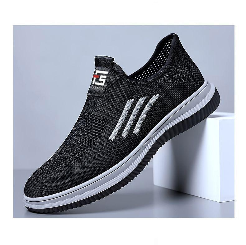 Men's Mesh Breathable Flyknit Shoes Casual Daily Running Shoes