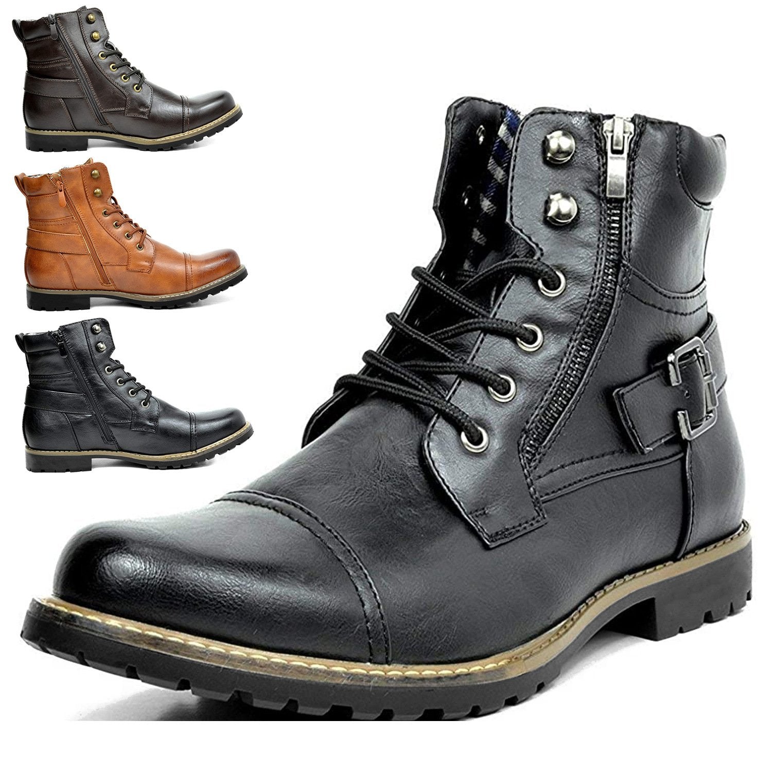 Men's Fashionable And Comfortable Genuine Leather Motorcycle Boots