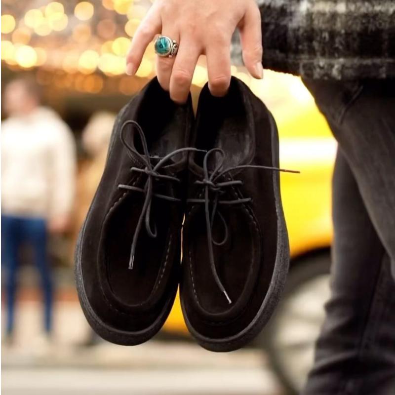 Men's Vintage Tooling Suede Shoes