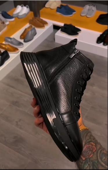 Men's Italian Full-Grain Cowhide Zipper Formal Sneakers
