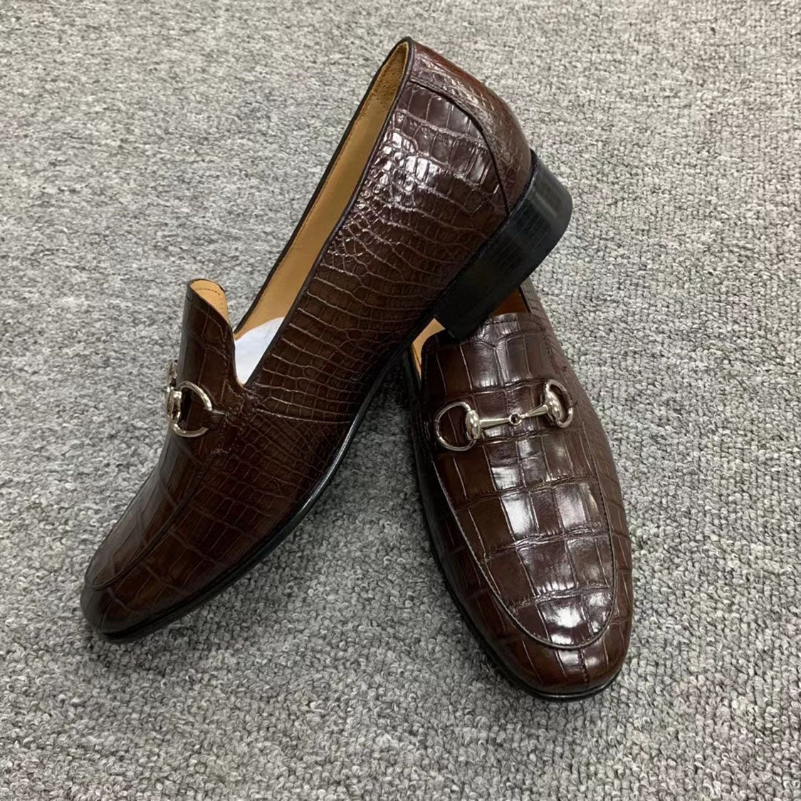 Men's Handmade Genuine Crocodile Shoes