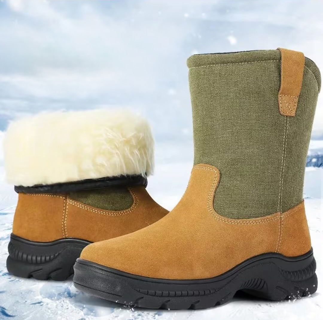 Winter Wool Fur One Tall Fleece Lining Thickened Snow Boots(Buy 2 Free Shipping✔️)