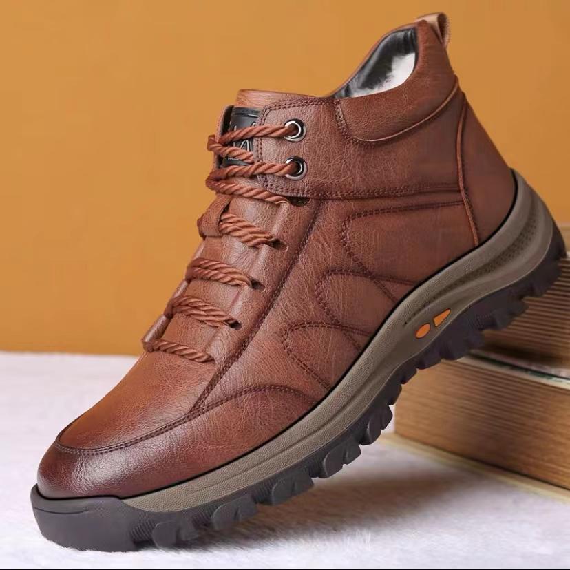 Winter leather breathable casual shoes