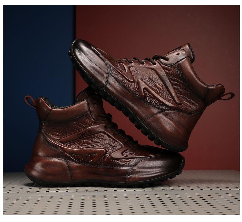 Men's Genuine Leather Platform Cotton Shoes(Free Shipping✔️)