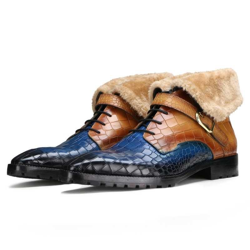 Stalwart Tanblue Designer Fur Boots