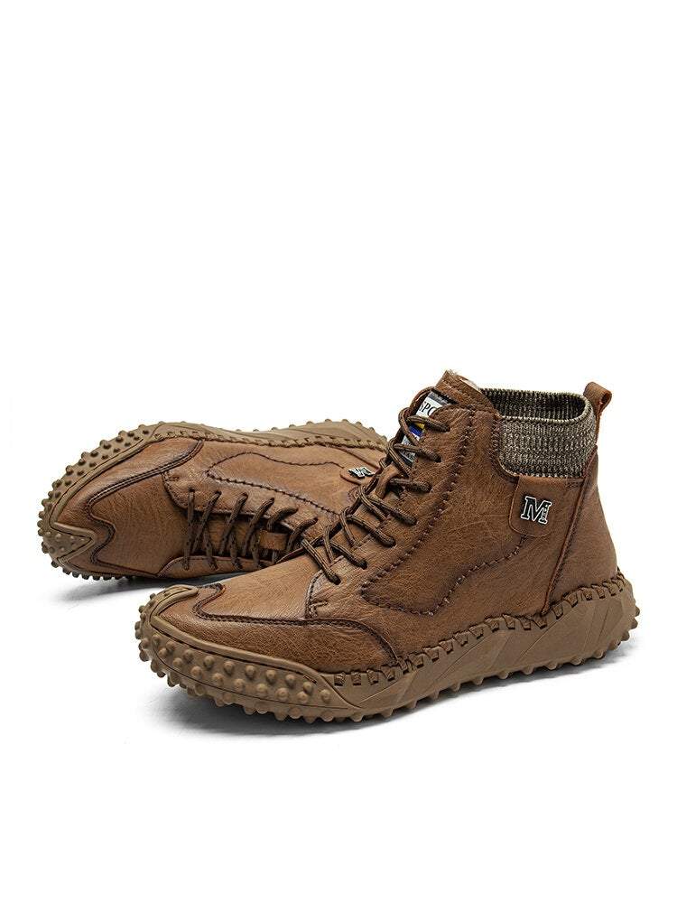 Retro Microfiber Leather Non Slip Casual Mens' Ankle Boots