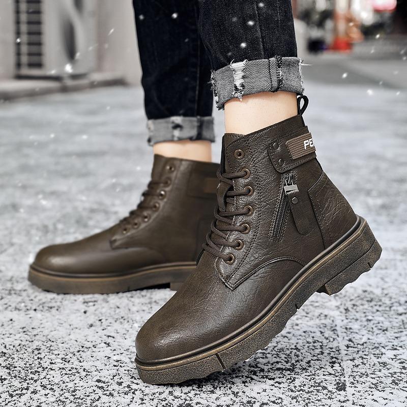 Winter Men's Boots Thickened Non-slip Casual Snow Boots