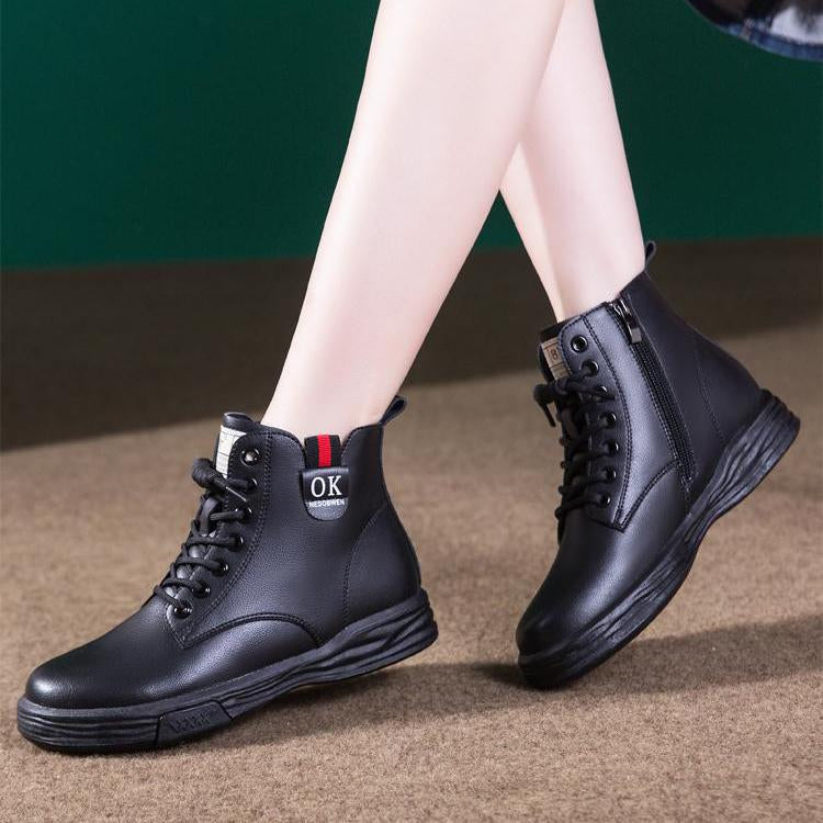 Soft Sole Leather High Top Shoes