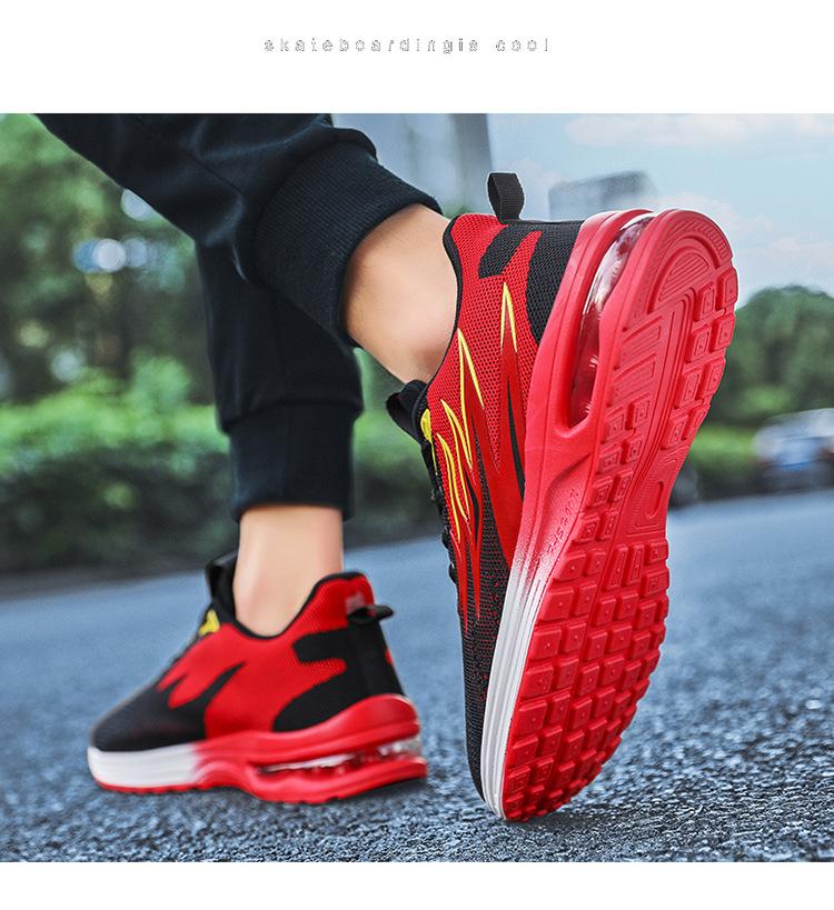 Men's Breathable Soft Soled Flame Pattern Running Shoes
