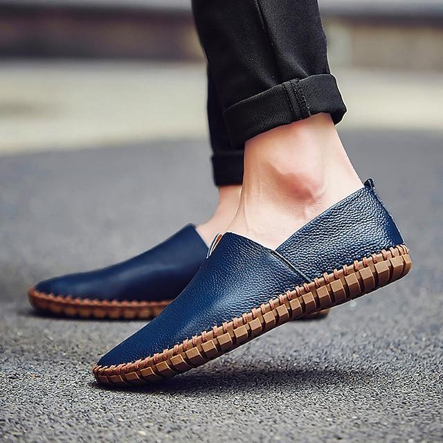 Men's Casual Beach Daily  Slip-Ons Leather Shoes