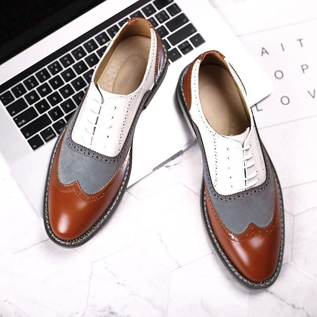 Men's Oxfords Formal Shoes Brogue Dress Shoes Derby Shoes Business Daily Party & Evening Office & Career