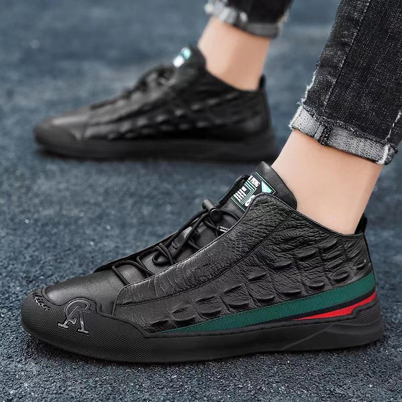 Men's Crocodile Leather Waterproof Non-slip Shoes
