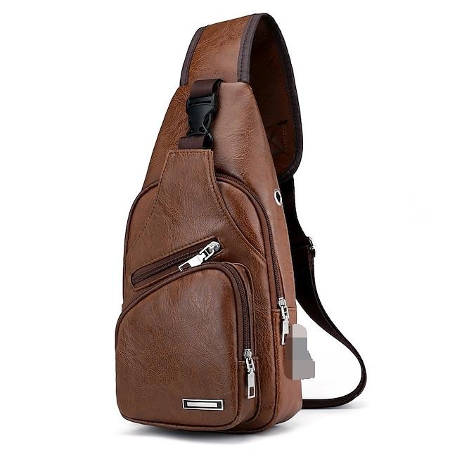 Men's Messenger Bag Sling Shoulder Bag Chest Bag