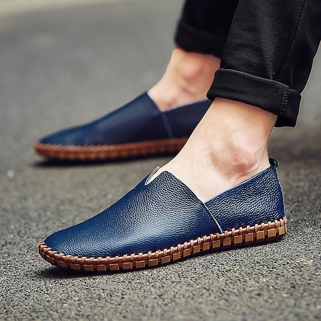 Men's Casual Beach Daily  Slip-Ons Leather Shoes