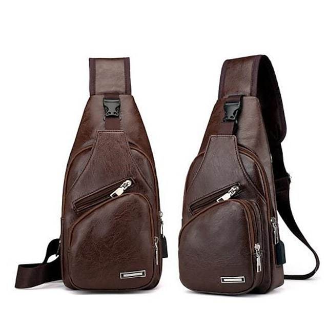 Men's Messenger Bag Sling Shoulder Bag Chest Bag