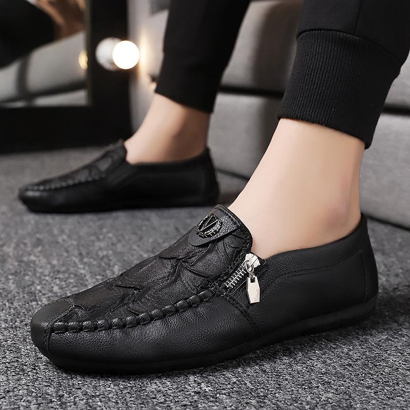 Men's Wrinkled Soft Sole Casual Leather Shoes