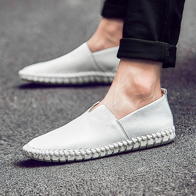 Men's Casual Beach Daily  Slip-Ons Leather Shoes