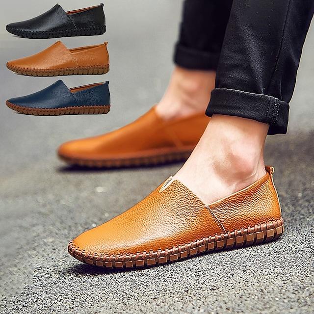 Men's Casual Beach Daily  Slip-Ons Leather Shoes