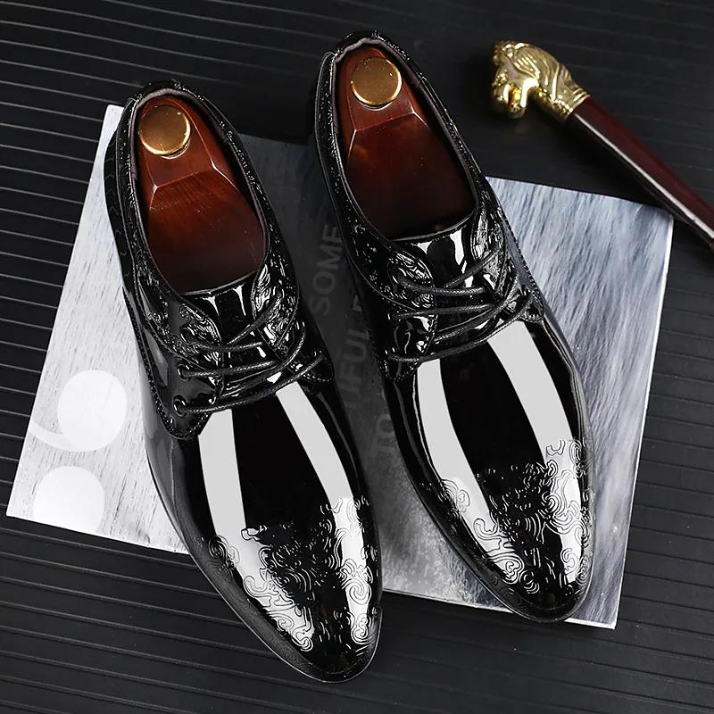 Men's Oxfords Loafers & Slip-Ons Dress Shoes Business British Wedding Daily Party & Evening Black Floral