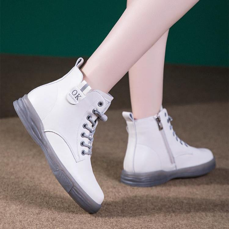 Soft Sole Leather High Top Shoes