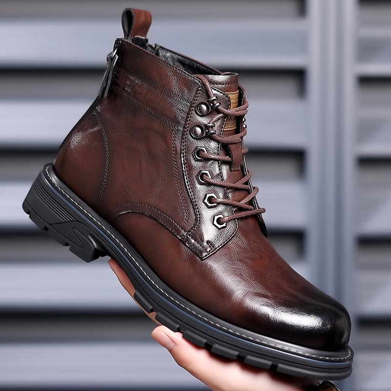 Men's Outdoor Daily Leather Mid-Calf Boots （Free Shipping）