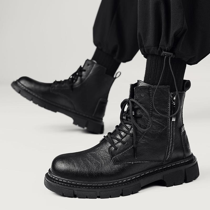 Black Industrial Style Martin Boots