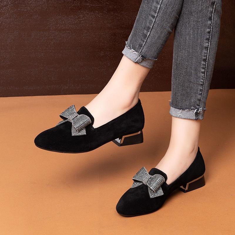 Rhinestone Bow Casual Shoes