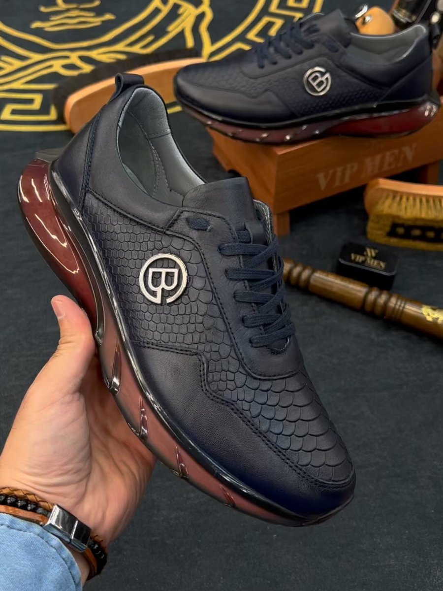 Men's Casual Retro Leather City Sneakers